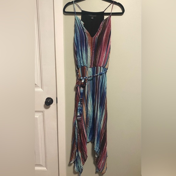 Anthropologie brand Sanctuary | Vibrant Striped Asymmetrical Dress - Small - Picture 1 of 6